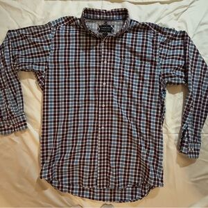 Ariat Men's Casual Plaid Shirt - Blue and Brown